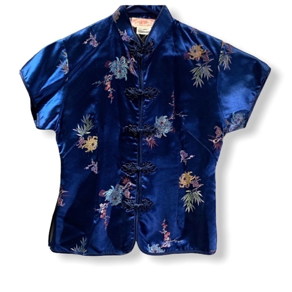 𝅺satin Mandarin shirt